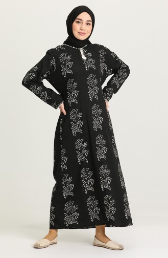 Black Hijab Dress 32201A-07