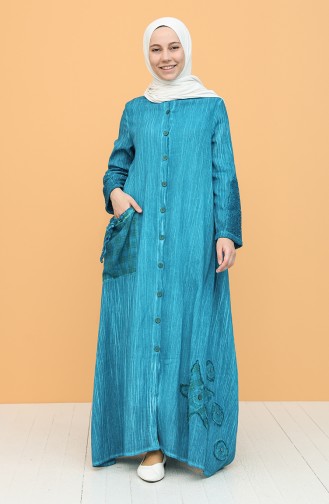Robe Hijab Pétrole 92207-02