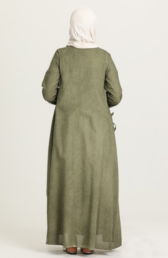 Khaki Hijab Dress 92207-03