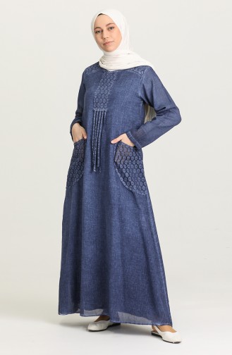 Indigo Hijab Dress 92211-01