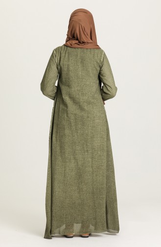 Khaki Hijab Dress 92211-04