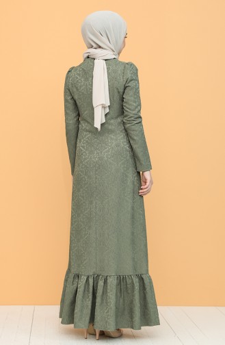Khaki Hijab Dress 3270-01