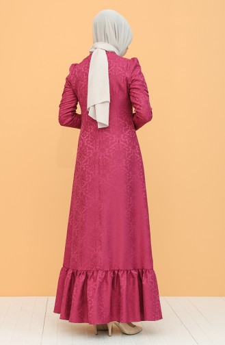 Fuchsia Hijab Dress 3270-02