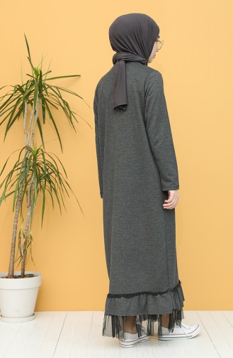 Anthracite Hijab Dress 4093-03