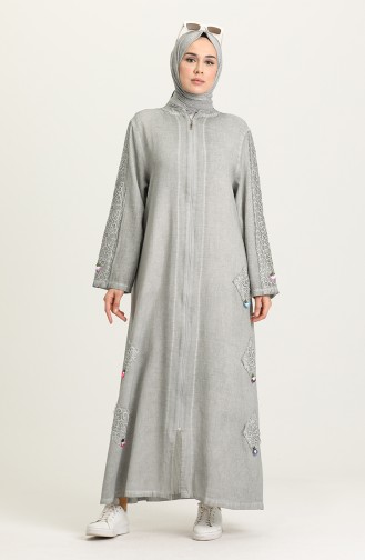 Gray Abaya 92208-05