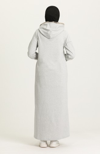 Grau Hijab Kleider 4127-01