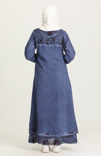 Indigo Hijab Dress 92206-01