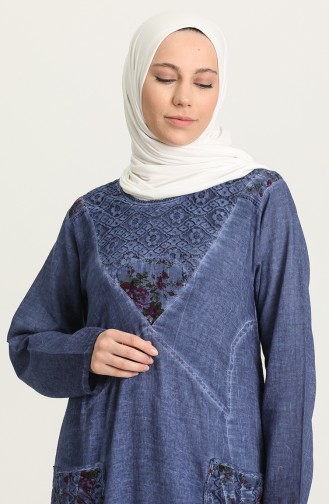 Indigo Hijab Kleider 92206-01