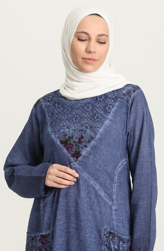 Indigo Hijab Dress 92206-01