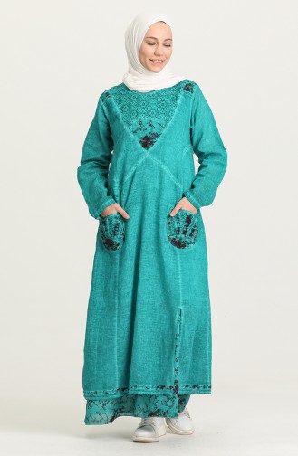 Green Hijab Dress 92206-03