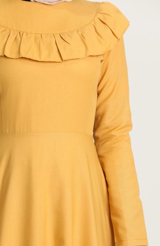 Yellow Hijab Dress 7280-11