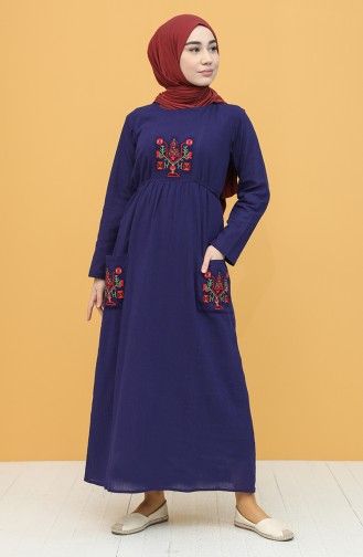 Lila Hijab Kleider 22205-01