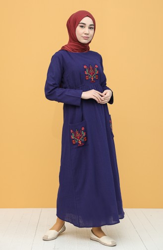 Purple Hijab Dress 22205-01