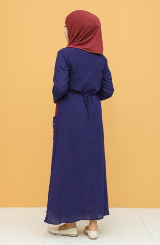 Lila Hijab Kleider 22205-01