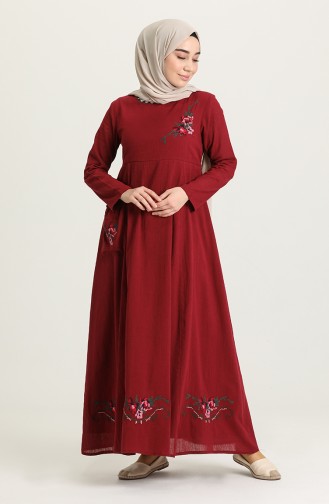Robe Hijab Bordeaux 22215 -03