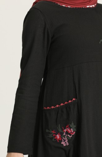Schwarz Hijab Kleider 22215 -07