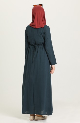 Robe Hijab Pétrole 22215 -08