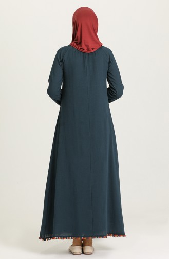 Petrol Hijab Dress 22221-01