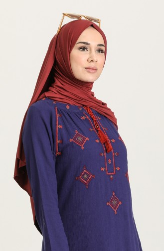 Purple Hijab Dress 22221-05