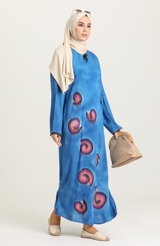 Blue Hijab Dress 32205-01