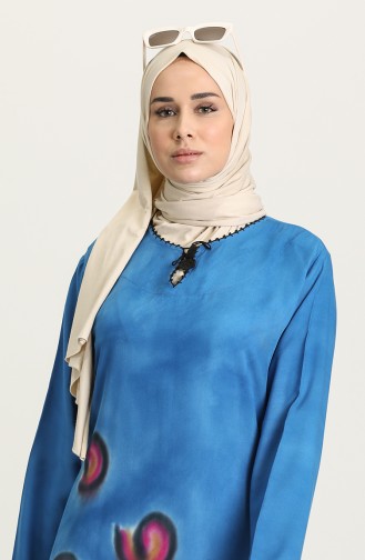 Blue Hijab Dress 32205-01