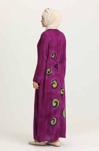 Purple Hijab Dress 32205-03