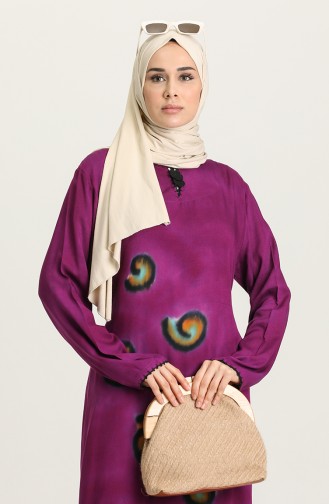 Lila Hijab Kleider 32205-03