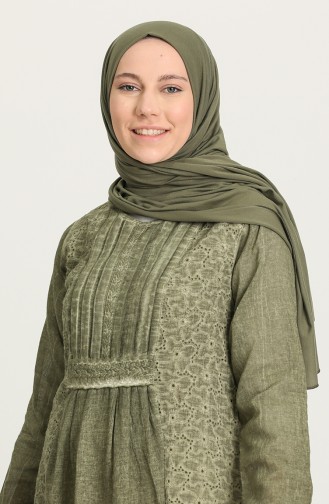 Khaki Hijab Kleider 92210-01