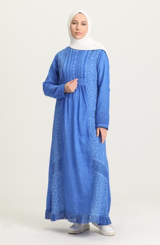 Saxe Hijab Dress 92210-02