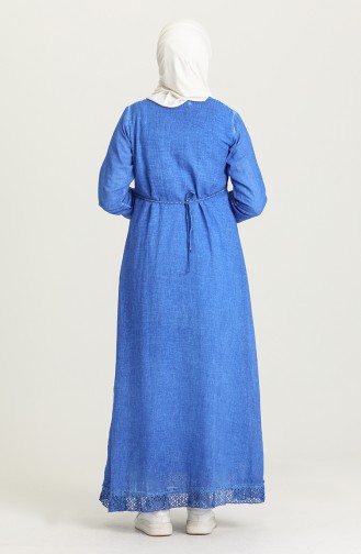 Saks-Blau Hijab Kleider 92210-02