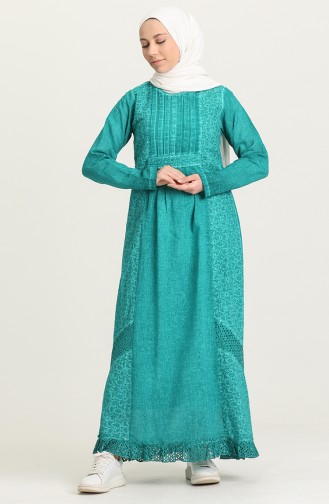 Green Hijab Dress 92210-05