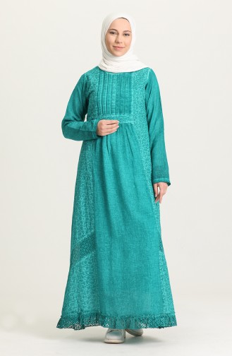 فستان أخضر حشيشي 92210-05
