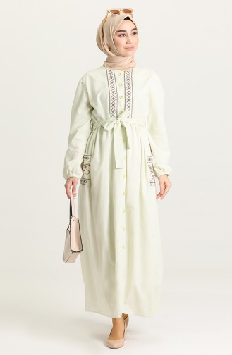 Lemon Yellow Hijab Dress 21Y8260-01