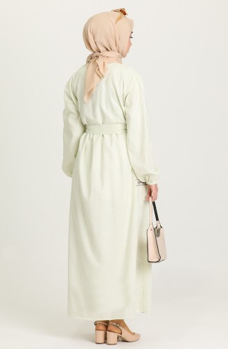 Lemon Yellow Hijab Dress 21Y8260-01
