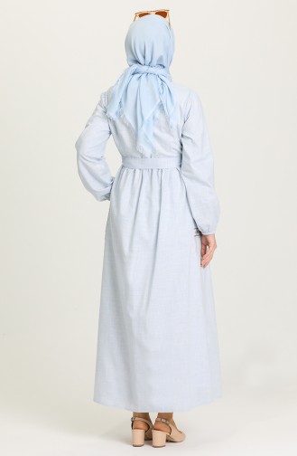 Blau Hijab Kleider 21Y8260-04