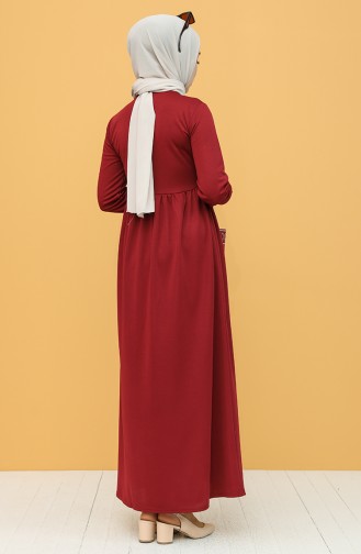 فستان أحمر كلاريت 4032-02