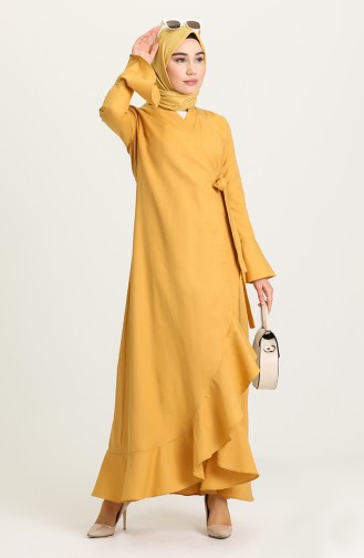 Yellow Abaya 7291-08