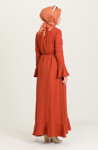 Brick Red Abaya 7291-09