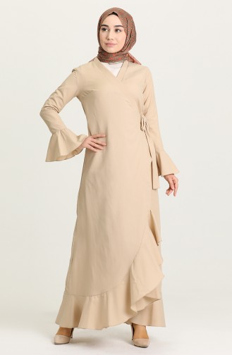 Beige Abaya 7291-17