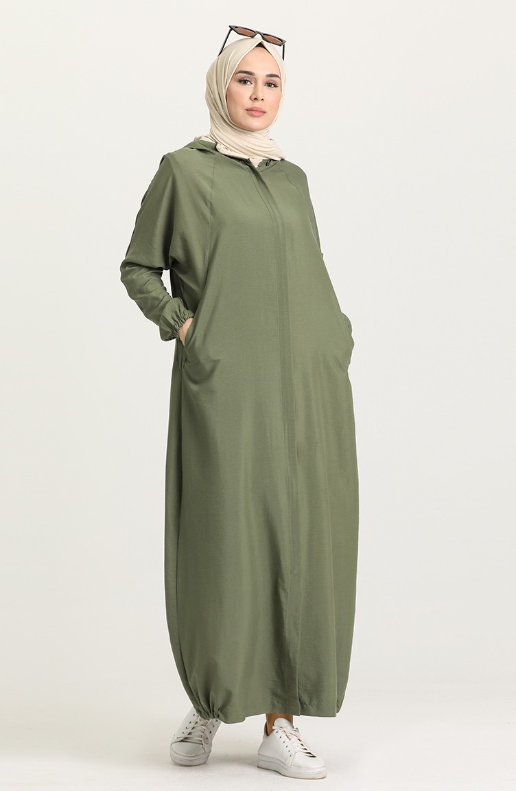 Khaki Abaya 6880 02 Sefamerve Khaki Abaya 6880 02 Sefamerve