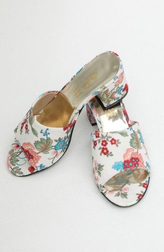 White Summer slippers 9103-24