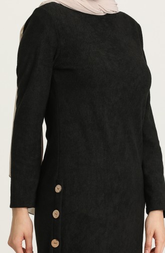 Düğme Detaylı Tunik Pantolon İkili Takım 5311-01 Siyah