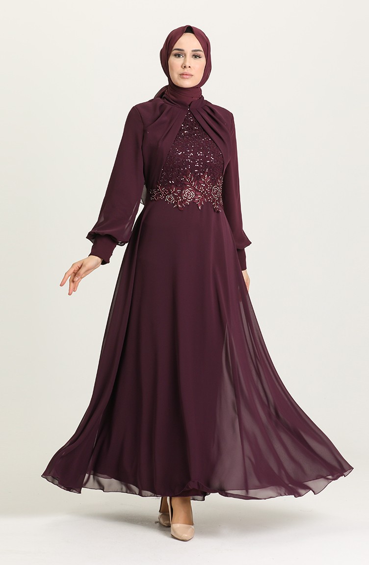 Habillé Hijab Plum 52785-01