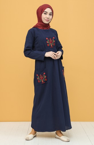 Robe Hijab Bleu Marine 22205-03