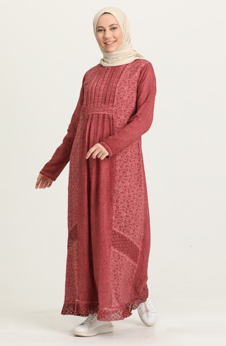 Robe Hijab Rose Pâle 92210-03