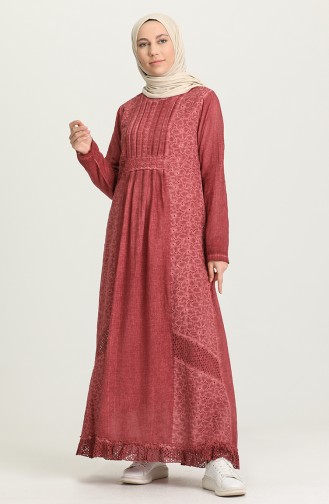 Robe Hijab Rose Pâle 92210-03