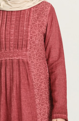 Robe Hijab Rose Pâle 92210-03