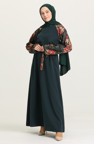 Robe Hijab Vert emeraude 2500-01