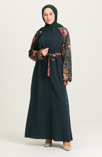 Robe Hijab Vert emeraude 2500-01