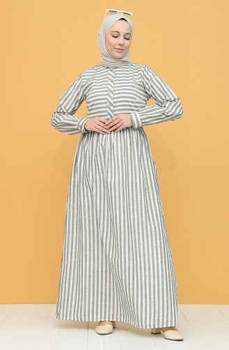 Gray Hijab Dress 21003-01